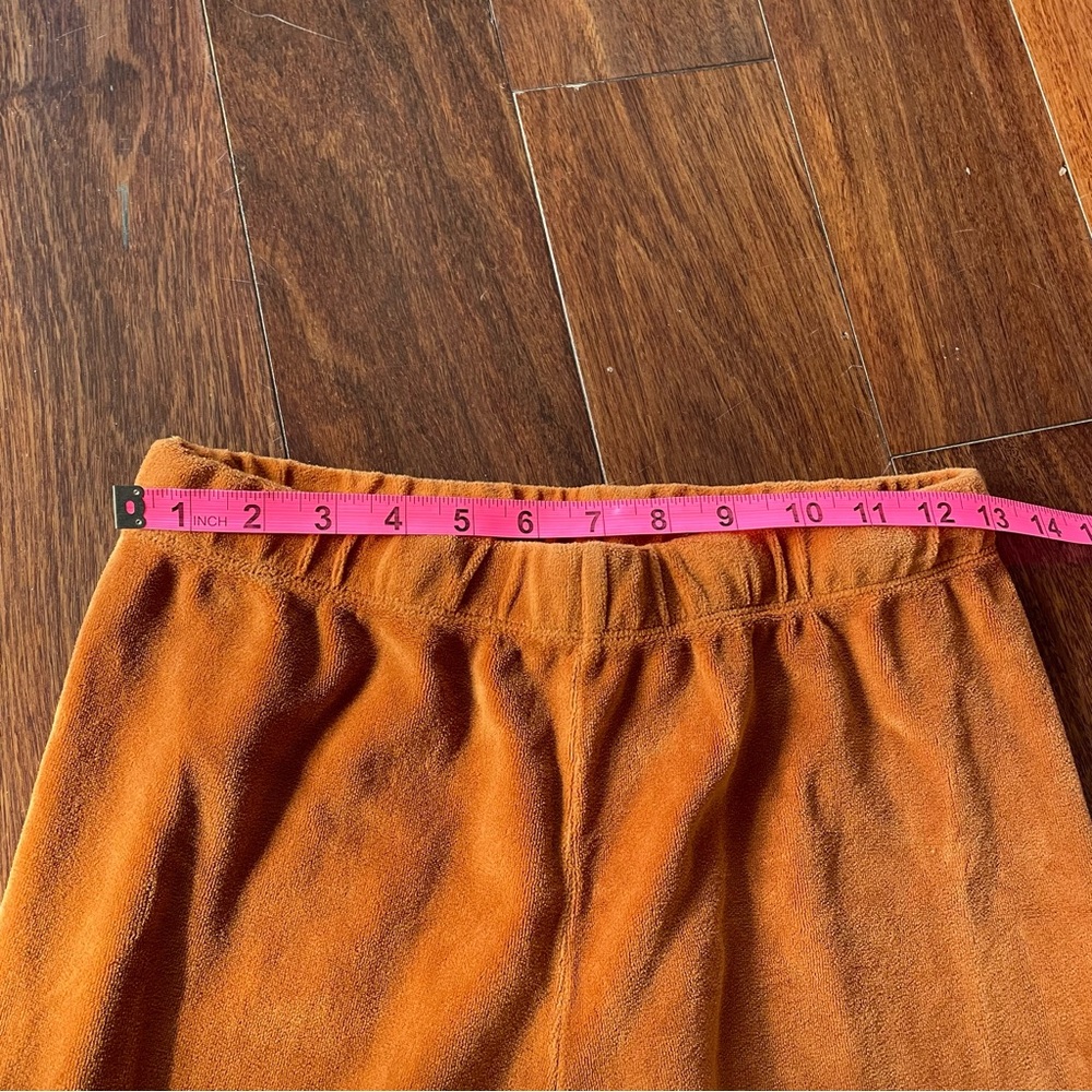 Suzie Kondi Zephyra Flare Pant Velour Brown Orange Rust Casual Woman’s XS - Picture 7 of 8